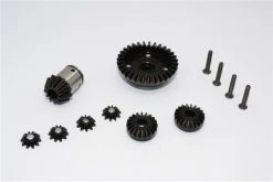 GPM Racing YTL1202S-BK | GPM Steel Axial Yeti XL Front Or Rear Differential Bevel & Ring Gear Set