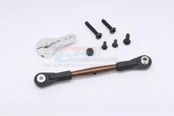 GPM Racing YTL16023-S | GPM Silver Aluminium Axial Yeti XL Servo Horn W/ Spring Steel Linkage