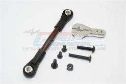 GPM Racing YTL16024-S | GPM Silver Aluminium Axial Yeti XL 24T Servo Horn W/ Spring Steel Linkage