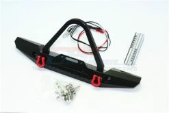 GPM Racing ZSP026-BK | GPM Black Aluminium TRX-4 & SCX10 II Front Bumper W/ LED Lights