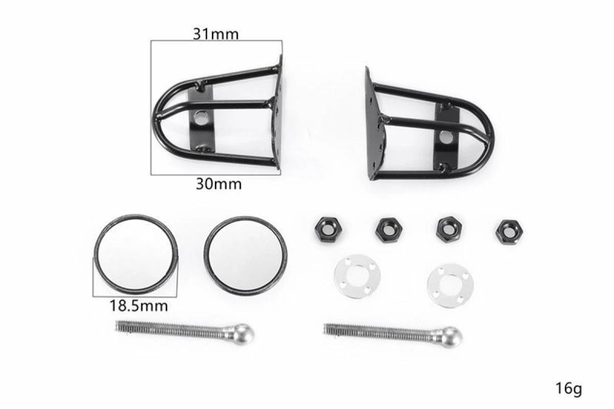 GPM Racing ZSP044-BK | GPM Black TRX-4 Adjustable Side Mirror Kit - Image 7