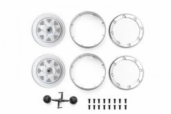 GPM Racing ZSP048-W | GPM White Aluminium 1.9" 8 Spoke Beadlock Rims 2Pcs