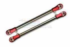 GPM Racing SB2014SN-R | GPM Red Stainless Steel Adjustable Rear Tie Rods 2Pcs