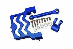 GPM Racing TXMS024N-B | GPM Blue Aluminium Servo Mount W/ 25T Servo Horn